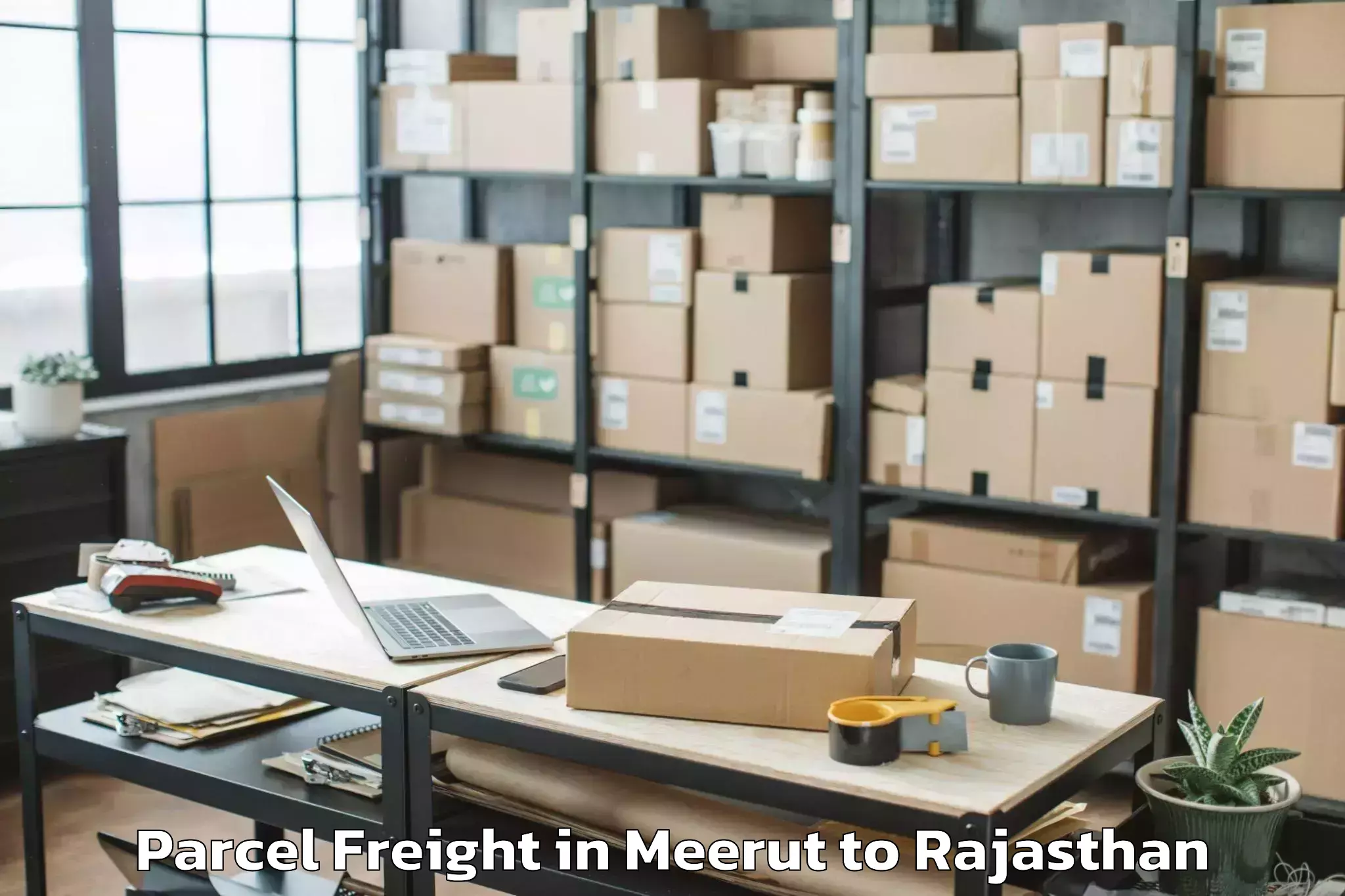 Book Meerut to Chittorgarh Parcel Freight Online